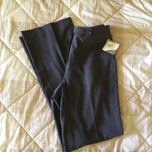 Worthington Womens Tall Classic Gray Pants Stretch with Stain Repellent Size 8 T